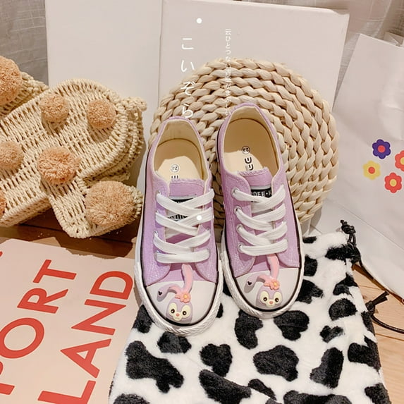 All-match Cartoon Low-top Canvas Shoes, Adult Kids Cute Sports Shoes, Casual Skateboard Shoes