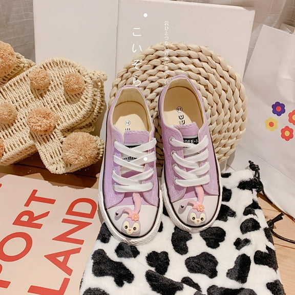 All-match Cartoon Low-top Canvas Shoes, Adult Kids Cute Sports Shoes, Casual Skateboard Shoes