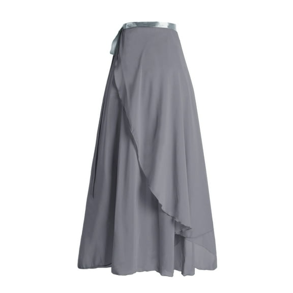 All-matching Chiffon Wrap Skirt for Women Long Dance Skirts Ballet Wrap Skirts Asymmetric Dance Skate Over Scarf Skirts