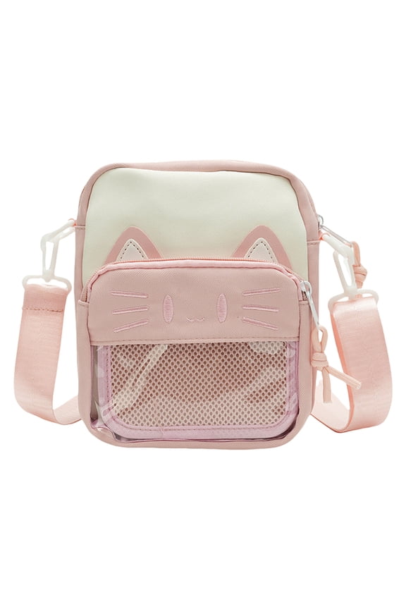 All-matching Phone Bag Clear Itabag Cats Crossbody Bag Japanese Styles Shoulder Bag Messengers Bag for Pin Display