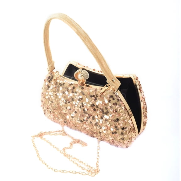 All-matching Sequins Handbag Glitter Evening Clutch Bag Wedding Purse Banquet Bag Fashion Shoulder Bag for Women