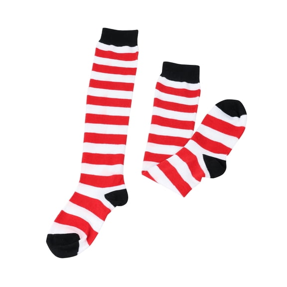 All-matching Striped Stockings for Women Christmas Knitted Socks Warm Leg Warmers Comfortable Knee High Socks Streetwear