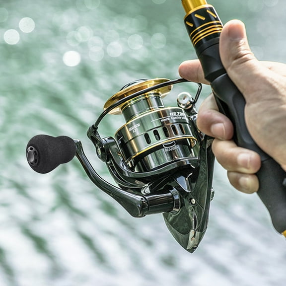 All-metal Fishing Reel Spinning Design for Ocean Casting, Fishing Line Reel with He-3000 Model and Eva Grip, Perfect for Fishing Enthusiasts to Use in Various Waters, by UKHBMC
