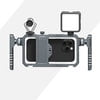 All-metal Mobile Phone Universal Rig Cage with Dual Handles Bluetooth Handheld Photography Phone Stabilizer Tripod Mount Bracket for Vlog Video Recording Live Streaming