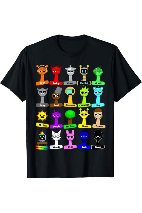 All my Sprunki with names toys for Boys and Girls T-Shirt