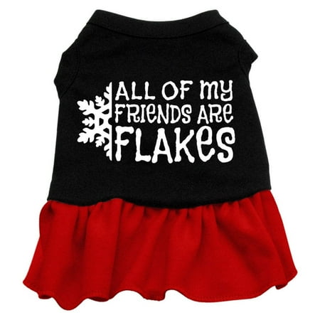 Christmas Pet Dog Cat Dress Screen Printed, "All Of My Friends Are Flakes"