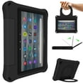thumbnail image 1 of All-new Fire 7 Tablet Case for Kids, Kindle Fire 7 Case(Only Compatible with 12th Gen 2022 Release),Anti-Slip Shock Resistant Kids Friendly Cover with Stand for Kindle Fire 7,Black, 1 of 7