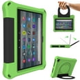 thumbnail image 1 of All-new Fire 7 Tablet Case for Kids, Kindle Fire 7 Case(Only Compatible with 12th Gen 2022 Release),Anti-Slip Shock Resistant Kids Friendly Cover with Stand for Kindle Fire 7,Green, 1 of 7