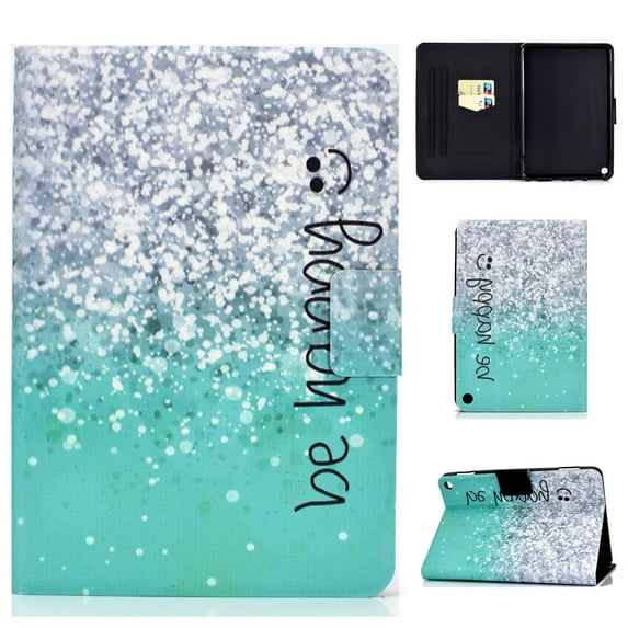 All-new Fire HD 8 Case 10th Gen 2020, Fire HD 8 Plus Case, Allytech PU Leather Shockproof Slim Fit Auto Sleep Wake Folio Flip Stand Cover for Amazon Kindle Fire HD 8 2020/HD 8 Plus, Blue Sand