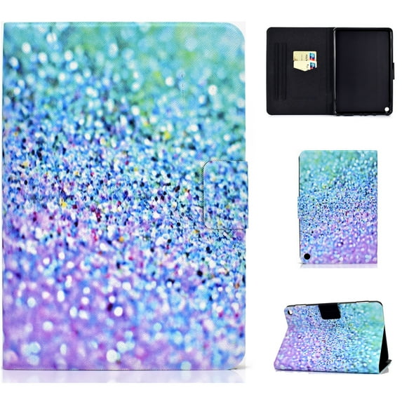 All-new Fire HD 8 Plus Case, Fire HD 8 Case 2020, 10th Generation, Allytech Slim PU Leather Shockproof Flip Folio Kickstand Protective Auto Sleep Wake Cover for Amzon Fire HD 8 Plus/HD 8,Blue Sand