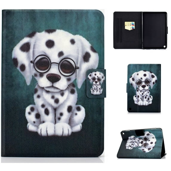 All-new Fire HD 8 Plus Case, Fire HD 8 Case 2020, 10th Generation, Allytech Slim PU Leather Shockproof Flip Folio Kickstand Protective Auto Sleep Wake Cover for Amzon Fire HD 8 Plus/HD 8,Cute Dog