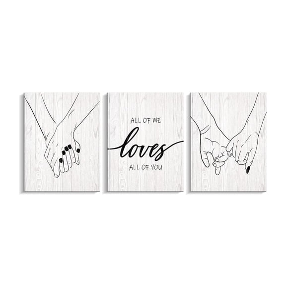 All of Me Loves All Of You Wall Art Wood Wall Plaque Home Decor Set