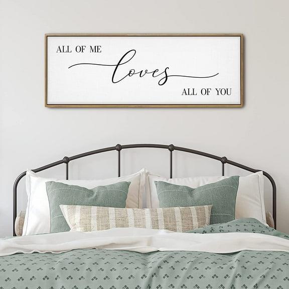 All of Me Loves All of You signs Canvas Art Wall Art Poster Wall Decor Prints Painting Picture Artwork Home Decoration for Living Room No Frame
