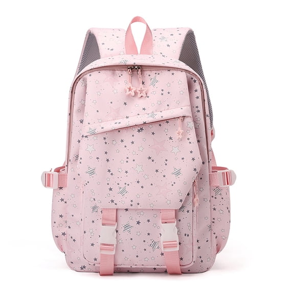 All-over Star Backpack Elementary Kids School Bag,Middle Students Teen Girls Backpack,Kawaii Book bag For School Travel Work