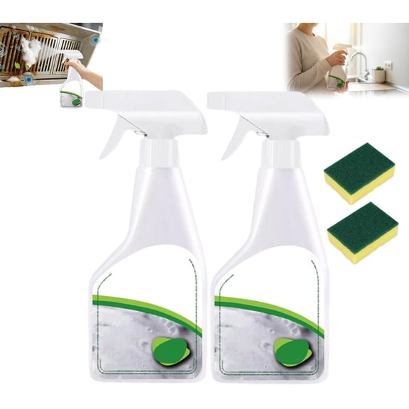 All-purpose Power Cleaner for The Kitchen,All-Purpose powerful Cleaning Spray for Kitchens, Kitchen Spray Cleaner and Degreaser for Oven, Stove, Range Hood(2PCS)