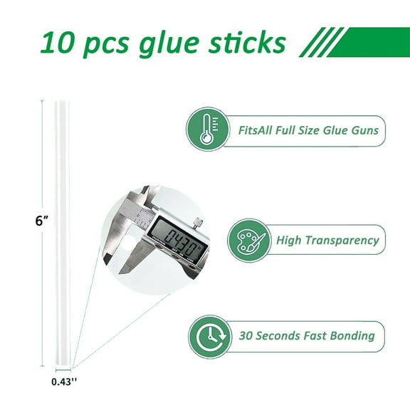All-purpose glue sticks mini glue sticks - hot melt glue gun sticks - 6" long x 0.43" wide hot melt glue sticks - 10/20/30/40/50 pieces, clear