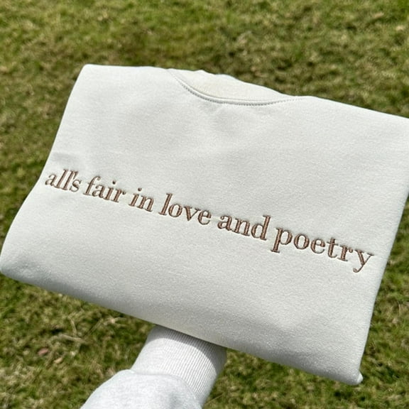 All's Fair Poets Department Music Embroidered Crewneck
