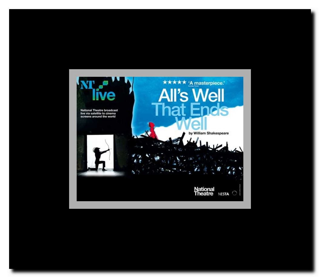 All's Well That Ends Well (stage play) Framed Movie Poster