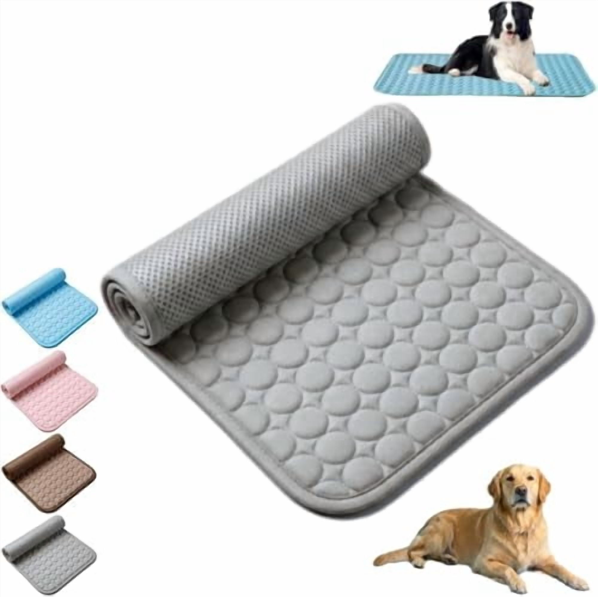 PawLabs Original Ice Silk Dog Cool Mat, Self Cooling Non Slip