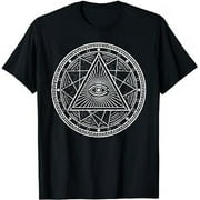 All seeing Eye Mystic Pyramid Blackcraft Alchemy Tarot Gift T-Shirt