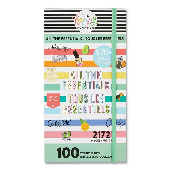 All the Essentials Mega Value Pack Stickers, Productivity Theme, 2,172 Stickers | Bundle of 5 Packs