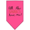 thumbnail image 1 of All the Ghouls Screen Print Bandana, Bright Pink - Small, 1 of 1