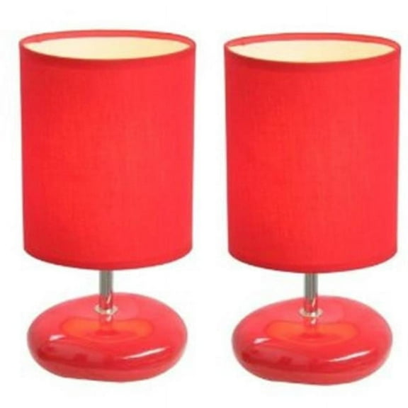 All the Rages  Stonies Red Small Stone Look Lamp - 2 Pack