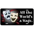 thumbnail image 1 of All the World's a Stage Comedy Tragedy Drama Masks - Acting Theatre Theater Novelty Metal Vanity License Tag Plate, 1 of 1