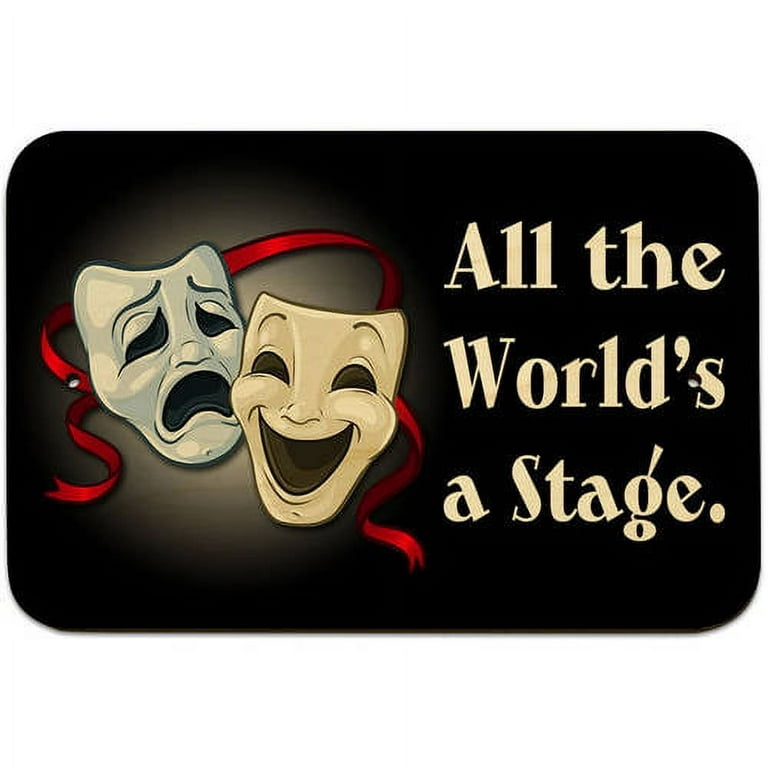 All the World's a Stage Comedy Tragedy Drama Masks - Acting