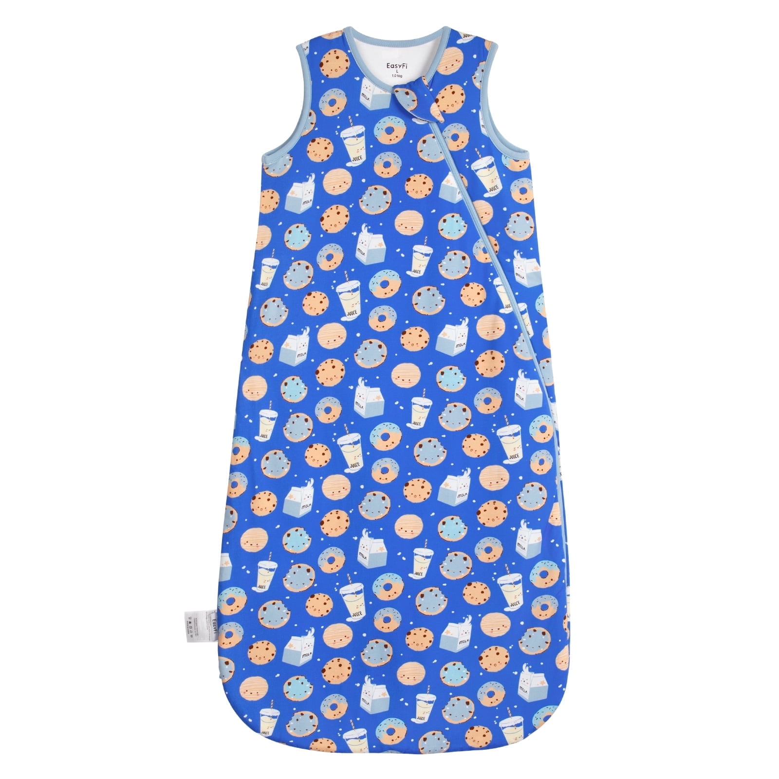 All-year-around Cute Baby Sleep Sack 12-18 Months Rayon Made from Bamboo Sleeping Bag 1.0 Tog Premium 2-Way Zipper Baby Wearable Blanket - Blue Dessert