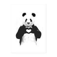 thumbnail image 1 of All you need is love - Illustration Black and White Animal Wildlife Minimalist Sketch Unframed Wall Art Print 24 x 32 inches, 1 of 16