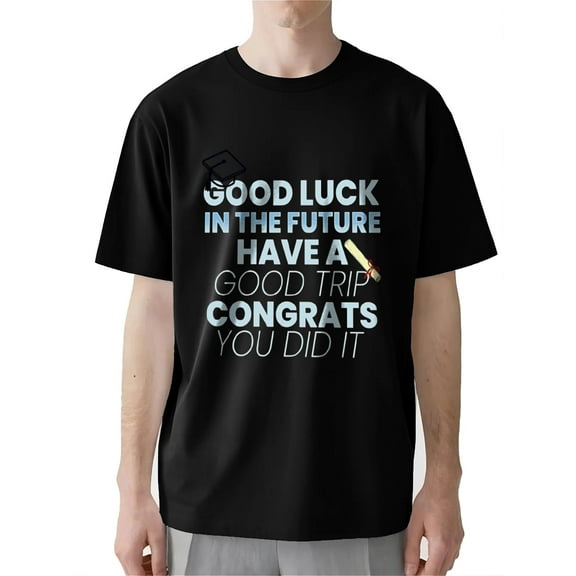 AllAreN Class of 2025 T-Shirts for Men Congrats You Did It Graduate Fun High School College Graduate Tees
