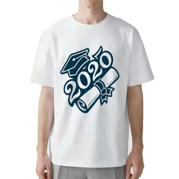 AllAreN Back to School Gift 2025 Men's Short Sleeve Graphic Cotton T-Shirt Crew Neck Loose Fit Comfortable Shirt