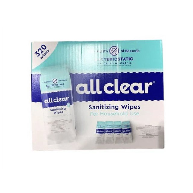 AllClear Sanitizing Wipes, 320 Count