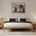 thumbnail image 1 of allforwood Thor Solid Wood Bed Frame - Full Size - Japanese Joinery - Wood Slat Support - No Box Spring Needed - Easy Assembly - Minimalist & Modern Style (Light Oak, Full), 1 of 6