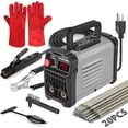 thumbnail image 1 of Ahot 200Amp 20PCS Rods Stick Welder, Super MINI Portable Welding Machine, IGBT Inverter Welder Machine 110V with Hot Start Arc Force Anti-Stick, for 1/16"-1/8" Rod ARC Welder, Chip Hammers (Gray), 1 of 13