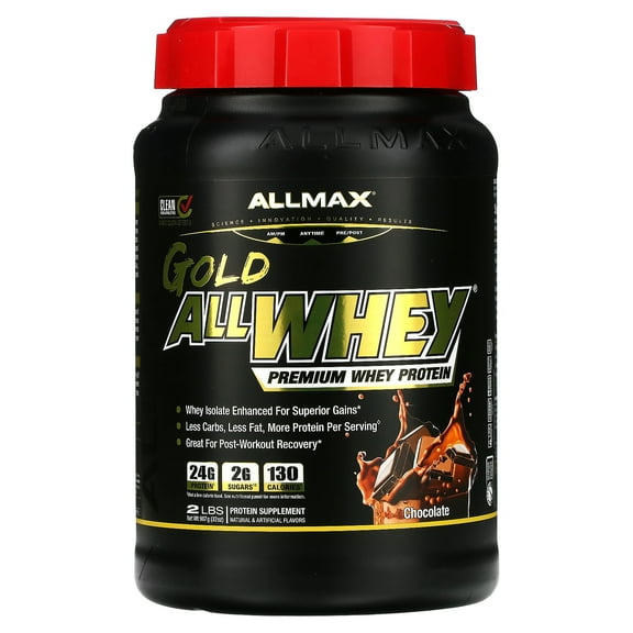 AllMax Nutrition - AllWhey Gold Premium Isolate/Whey Protein Blend Chocolate - 2 lbs.