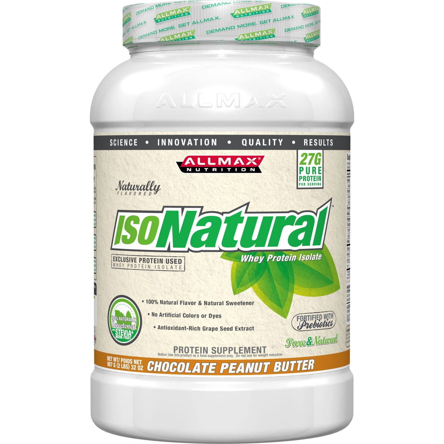 AllMax Nutrition IsoNatural Whey Protein Isolate Chocolate Peanut