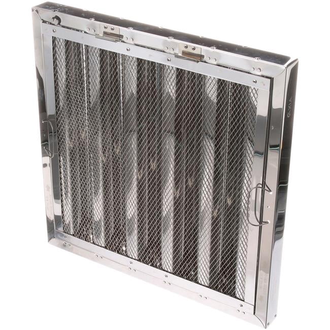 AllPoints B2951209 8014163 Hood Filter - Type 6 - Stainless Steel - 20 x 20 in. with Spark Arrestor & Bottom Bracket