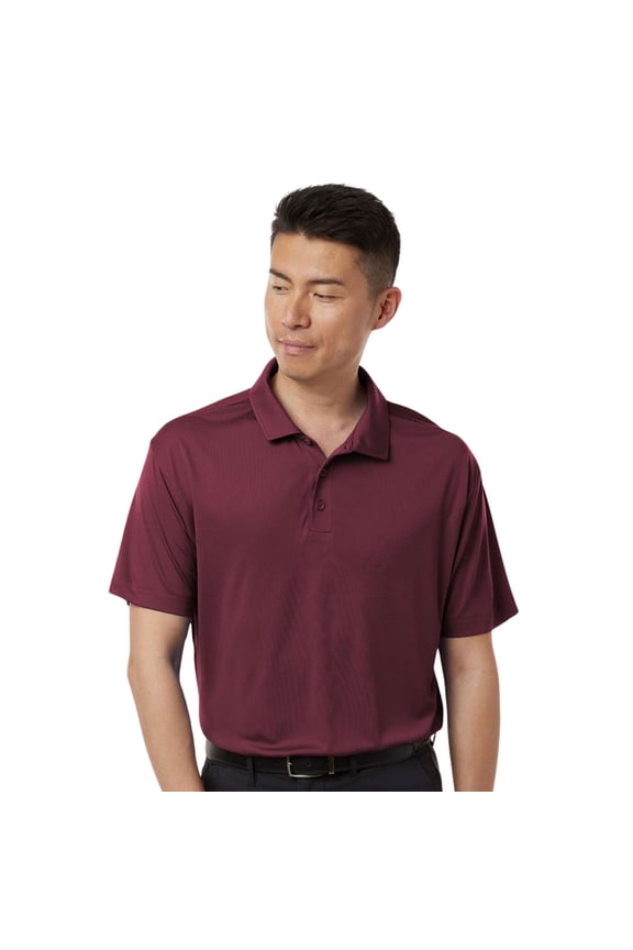 Men's Polo Shirts Short Sleeve Collar T-Shirt 100% Polyester Dry Fit Performance Polo (Maroon, M)