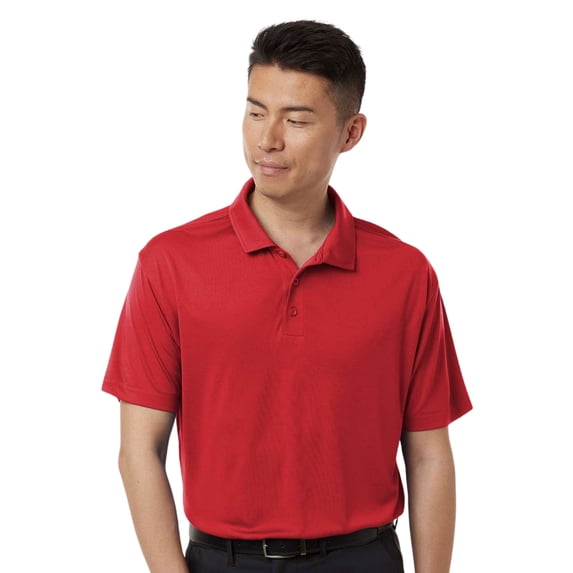 AllPro Men's Polo Shirts Short Sleeve Collar T-Shirt 100% Polyester Dry Fit Performance Polo (Red, 4XL)