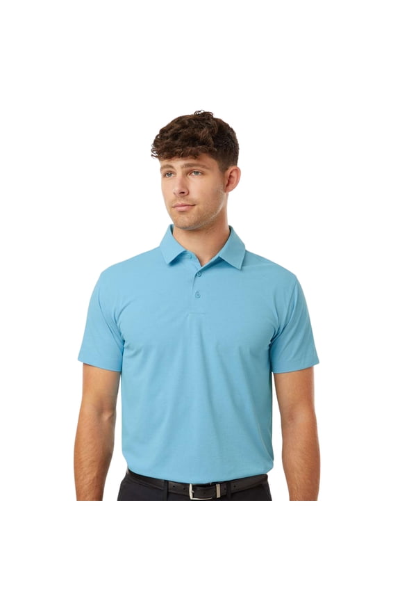 Men's Pro-Flex Sorona Polo T-Shirt, 60/40 Polyester/Sorona Casual Performance Polo Tee (Cloud-Blue, L)
