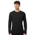 thumbnail image 1 of AllPro Men's Pro-Lock Classic Fit Long Sleeve T-Shirt, 100% Polyester Moisture Crewneck Tee Shirt (Black, L), 1 of 7