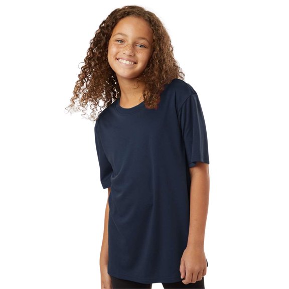 AllPro Youth Pro-Lock Performance T-Shirt Crafts and DIY Plain Tee Shirt (Navy, S)