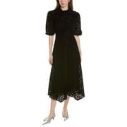 AllSaints womens  Camila Midi Dress, UK 4/US 0, Black