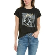 AllSaints womens  Panthere Anna T-Shirt, UK 10/US 6, Black