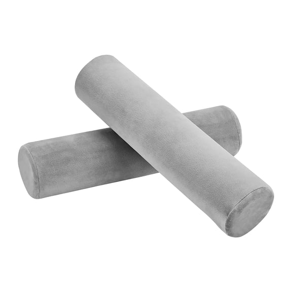 AllSett Health Memory Foam Neck Pillow, Cervical Bolster Roll, Grey, 2 Pack