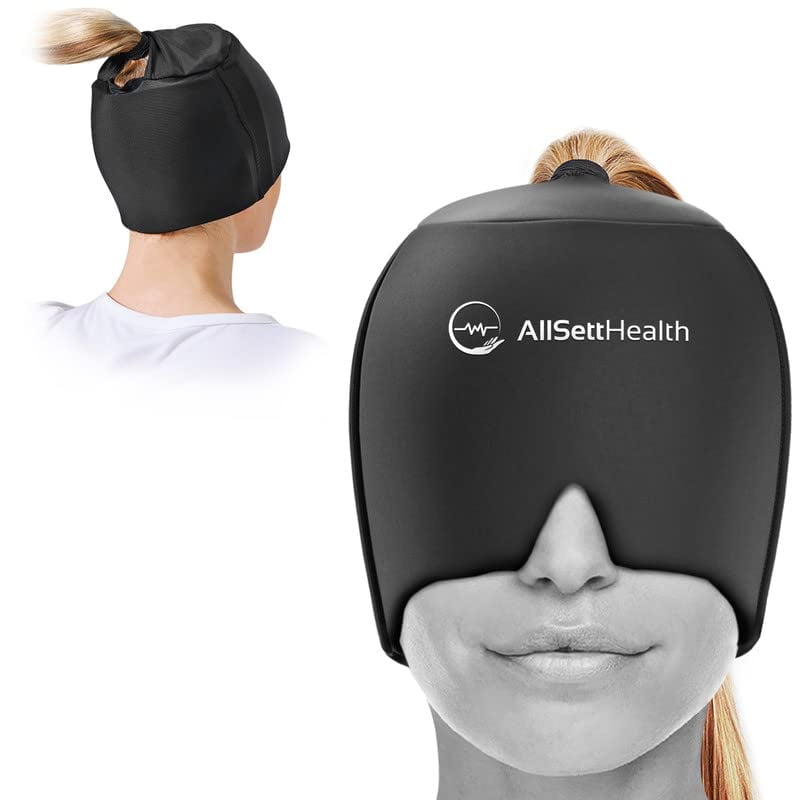 Migraine Relief Ice Head Wrap Headache and Migraine Cap with Hole ...