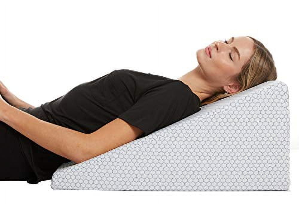 AllSett Health Cooling Wedge Pillow with Memory Foam Top and Removable