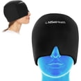 thumbnail image 1 of AllSett Health Migraine Cap for Headache Relief, Hot and Cold Gel Head Wrap, One Size Fits Most, Black, 1 of 6